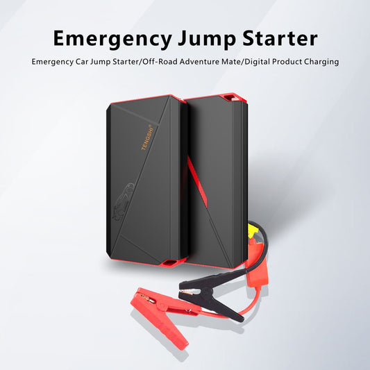 Safe and portable 12V vehicle emergency starting power supply for ignition, Overcoming River Dragon cold-weather starting and charging battery + LED light, Overvoltage protection, Suitable for all gasoline vehicles.