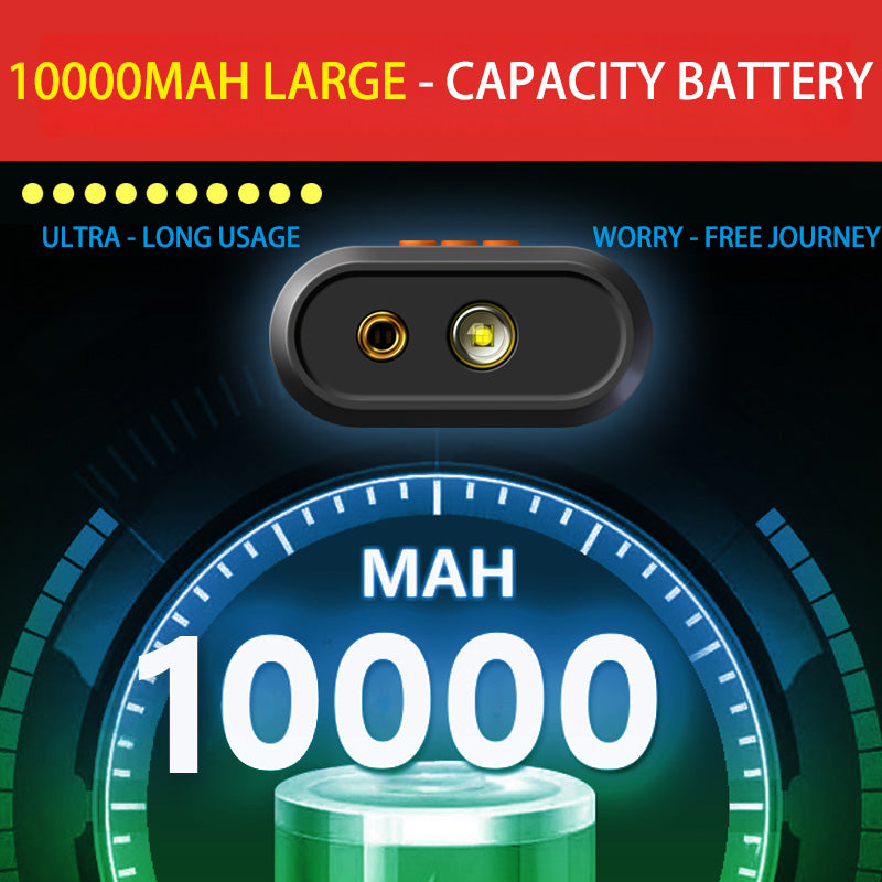 秒启极速救援20000mAh汽车应急启动电源|-20℃严寒秒启|LED照明+充电宝+充气泵四合一