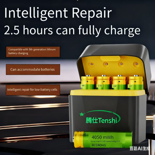 5 types and 7 types of large-capacity rechargeable lithium batteries, with a voltage of 1.5 volts. All products are equipped with fast-charging batteries.